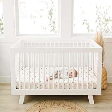 Konssy Muslin Crib Sheets for Girl Boy, Soft and Breathable Cotton Baby Sheets for Standard Crib Mattress, 52"x 28" (Rainbow)