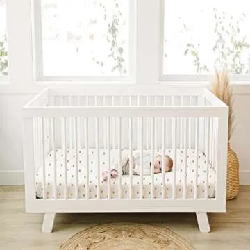 Konssy Muslin Crib Sheets for Girl Boy, Soft and Breathable Cotton Baby Sheets for Standard Crib Mattress, 52"x 28" (Rainbow)