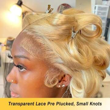 Alielaine 613 13x6 Lace Front Wig Human Hair HD Lace Body Wave Blonde Lace Front Wigs 613 Frontal Wig Human Hair 200% Density 13x6 (24inch, 613 Wig)