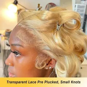 Alielaine 613 13x6 Lace Front Wig Human Hair HD Lace Body Wave Blonde Lace Front Wigs 613 Frontal Wig Human Hair 200% Density 13x6 (24inch, 613 Wig)