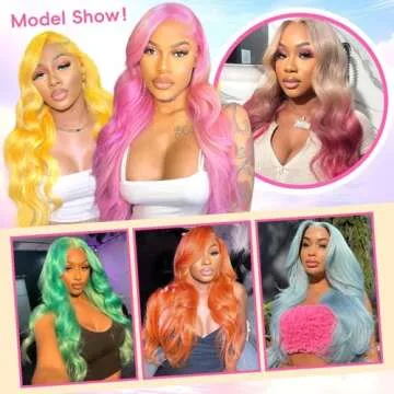 Alielaine 613 13x6 Lace Front Wig Human Hair HD Lace Body Wave Blonde Lace Front Wigs 613 Frontal Wig Human Hair 200% Density 13x6 (24inch, 613 Wig)