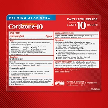 Cortizone 10 Anti-Itch Cream with Aloe, 1 oz Relief