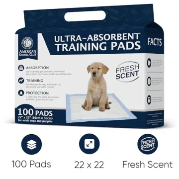 AKC Scented Puppy Training Pads - Absorbent Gel 100 Count