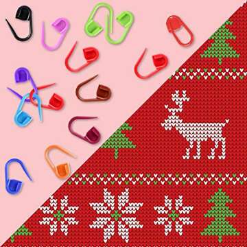 LUNARM 300 Pcs Stitch Markers, 15 Colors Crochet Stitch Needle Clip Knitting Plastic Locking Stitch Needle Clip Counter with Clear Storage Case for DIY Handicraft Place Buckle Marker