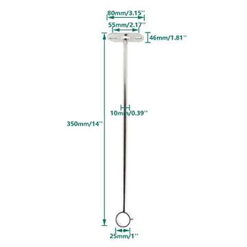 Stainless Steel Ceiling Mount Bracket - Versatile 2 Pack by ULIFESTAR