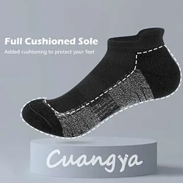 Cuangya Women’s Arch Support Ankle Socks for Running