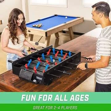 GoSports 32 Inch Tabletop Foosball Game Set - Oak or Black