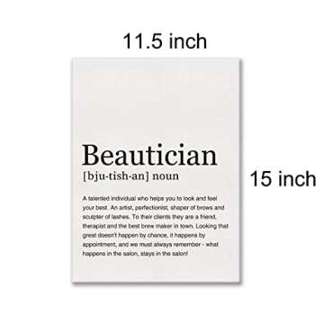 LEXSIVO Beautician Definition Print Canvas Wall Art Home Office Decor Modern Minimalist Painting 12x...