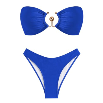 ZAFUL O Ring Bandeau High Cut Bikini Set - Stylish Summer Swimwear for Women