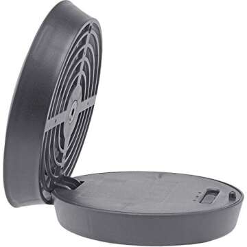 O2COOL 5 Inch Portable Fan – Battery Operated or USB Connected Cooling for Travel, Outdoor, Camping, Car and Office - Compact Folding Design and Tilting Head for Directional Air Flow, Black