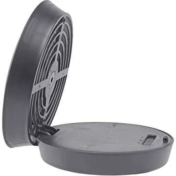 O2COOL 5 Inch Portable Fan – Battery Operated or USB Connected Cooling for Travel, Outdoor, Camping, Car and Office - Compact Folding Design and Tilting Head for Directional Air Flow, Black