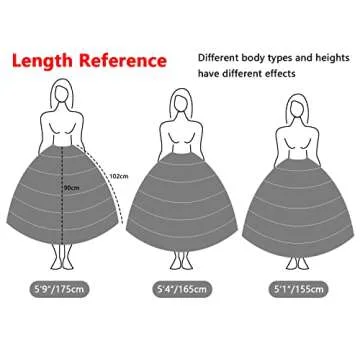 Women Crinoline Petticoat A-line 6 Hoop Skirt Slips Long Underskirt for Wedding Bridal Dress Ball Gown
