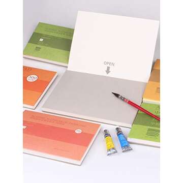 BAOHONG Academy Grade Watercolor Block, 100% Cotton, Acid-Free, 140LB/300GSM, Cold Press Textured, 20 Sheets per Block (Cold Press 15"x10.2")