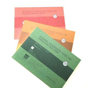 BAOHONG Academy Grade Watercolor Block, 100% Cotton, Acid-Free, 140LB/300GSM, Cold Press Textured, 20 Sheets per Block (Cold Press 15"x10.2")