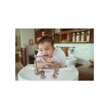 Smart Sprouts Montessori Silicone Baby Teething Toy with Suction Cups for Infant Toddler Ages 6M+, BPA Free (Rose Pink)