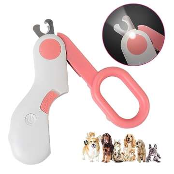 Small Animals Nail Clippers with LED Lights to Avoid Excessive Cutting and Razor Sharp Blades - Prof...