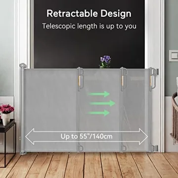 Momcozy Retractable Baby and Dog Gate for Home Safety