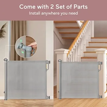 Momcozy Retractable Baby and Dog Gate for Home Safety