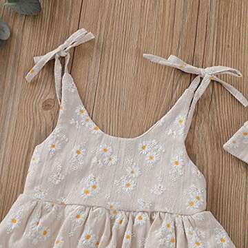 Adorable Baby Girls Daisy Playsuit with Headband - Summer Romper