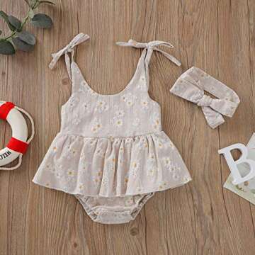 Charming Daisy Playsuits for Baby Girls - Summer Outfit