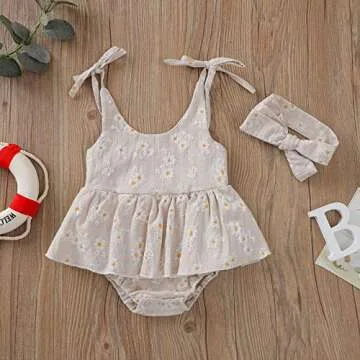 Charming Daisy Playsuits for Baby Girls - Summer Outfit