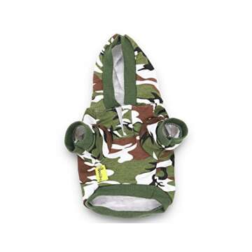 DroolingDog Dog Clothes Boy Dog Shirts Pet Dog Clothing Cat Costume Dog Camo Hoodie T Shirt for Smal...