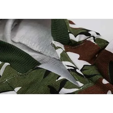 DroolingDog Dog Clothes Boy Dog Shirts Pet Dog Clothing Cat Costume Dog Camo Hoodie T Shirt for Small Dogs, Medium, Green