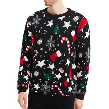 *daisysboutique* Men's Holiday Reindeer Snowman Santa Snowflakes Sweater