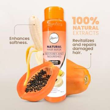 ANYELUZ Hair Mask with Banana and Fruit Extracts – Nourishing Treatment for Dry and Damaged Hair, Restores Shine and Strength