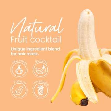 ANYELUZ Hair Mask with Banana and Fruit Extracts – Nourishing Treatment for Dry and Damaged Hair, Restores Shine and Strength