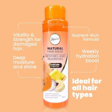 ANYELUZ Hair Mask with Banana and Fruit Extracts – Nourishing Treatment for Dry and Damaged Hair, Restores Shine and Strength