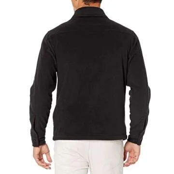 Amazon Essentials Men's Long-Sleeve Polar Fleece Shirt Jacket - Black, XX-Large