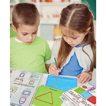 Wikki Stix Basic Shapes Kit Helps Kids Learn Individual Shapes and How to Combine Shapes with Colorful, Hands-on Fun Activities, Made in The USA