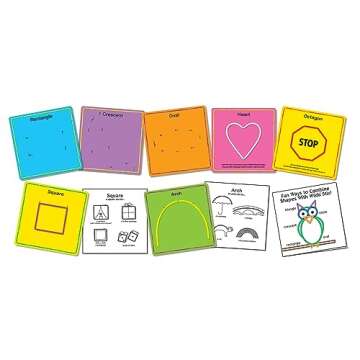 Wikki Stix Basic Shapes Kit Helps Kids Learn Individual Shapes and How to Combine Shapes with Colorful, Hands-on Fun Activities, Made in The USA