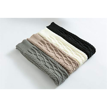 Stylish Women's Cable Knitted Thigh High Socks for Winter