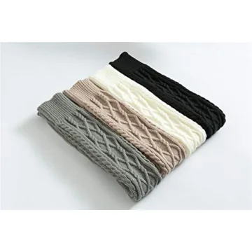 Stylish Women's Cable Knitted Thigh High Socks for Winter