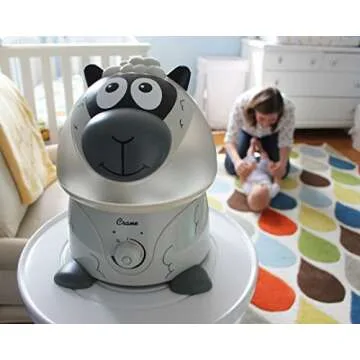 Crane Adorables Ultrasonic Humidifiers for Bedroom and Baby Nursery, 1 Gallon Cool Mist Air Humidifier for Large Room or Kid's Room, Humidifier Filters Optional, Sheep