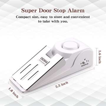 EMDMAK Door Stop Alarm with Loud 120DB Siren