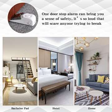 EMDMAK Door Stop Alarm with Loud 120DB Siren