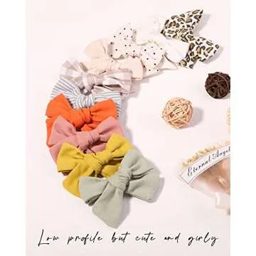 Jollybows 20PCS 3.5 Inches Baby Girls Linen Hair Bows Clips 10 Colors Fully Lined Hair Barrettes Accessories for Babies Infant Toddlers Kids in Pair