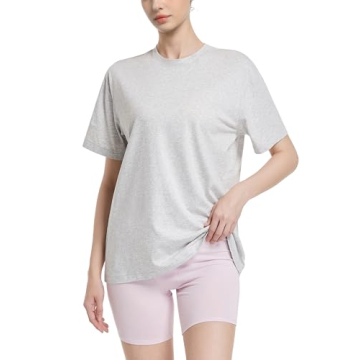Abonlen Oversized T-Shirts for Women Casual Short Sleeve Tops Lounge Blouse Crew Neck Basic Tees Loo...