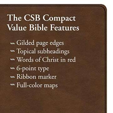 CSB Compact Bible Value Edition: Stylish & Portable