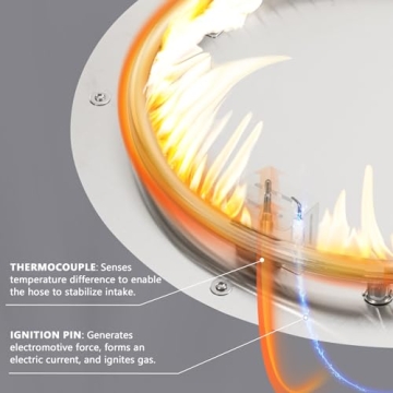 COSIEST Round Fire Pit: 40,000 BTU Outdoor Table