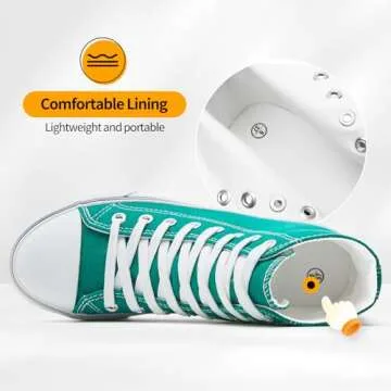 Shop ZGR Womens High Top Canvas Sneakers for Comfort & Style