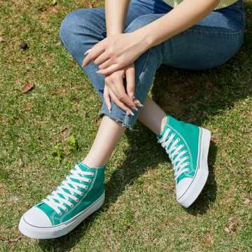 Shop ZGR Womens High Top Canvas Sneakers for Comfort & Style