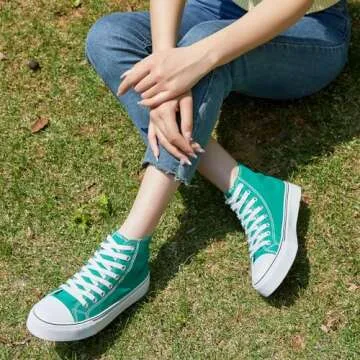 Shop ZGR Womens High Top Canvas Sneakers for Comfort & Style