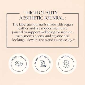 Liberate Daily Gratitude Journal – Guided Mental Fitness Journal for Self-Care, Reflection with Prompts – Undated, 90-Day, Daily Journal - As Seen on Shark Tank