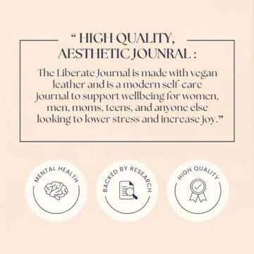 Liberate Daily Gratitude Journal – Guided Mental Fitness Journal for Self-Care, Reflection with Prompts – Undated, 90-Day, Daily Journal - As Seen on Shark Tank