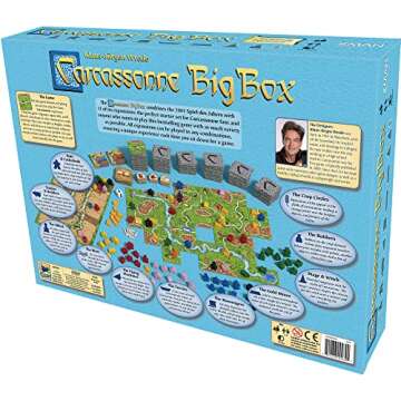 Carcassonne Board Game Big Box Edition (2017) - Explore a World of Variety and Strategy! Includes Ba...