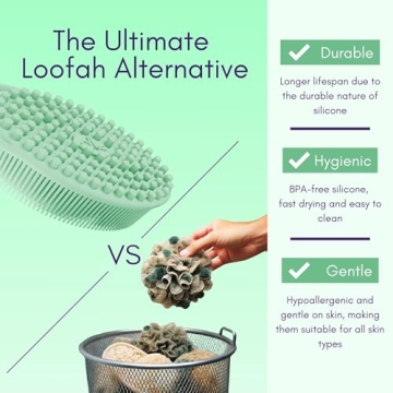 Avilana Silicone Exfoliating Body Scrubber for Smooth Skin